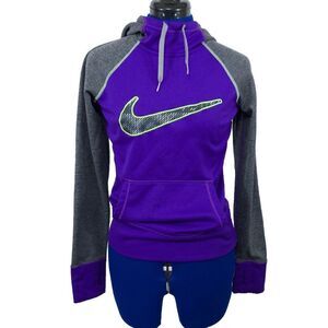 Nike Therma-Fit XS Purple Pullover Hoodie Sweatshirt
